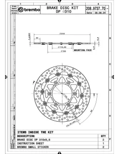 Juego de discos de freno BREMBO UPGRADE Supersport redondo flotante - pareja 2