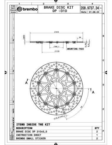 Discos de freno BREMBO UPGRADE SUPERSPORT - 208973734 - Pareja