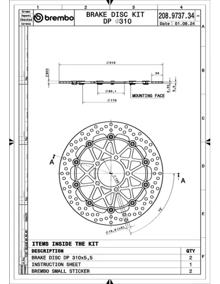 Discos de freno BREMBO UPGRADE SUPERSPORT - 208973734 - Pareja