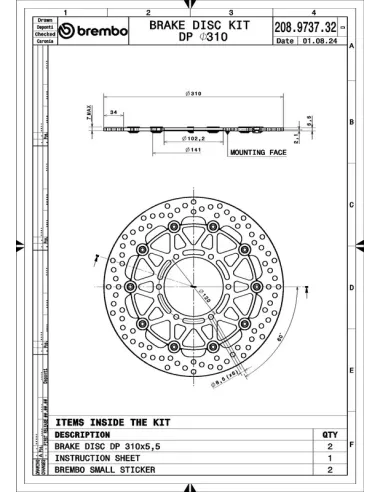Discos de freno BREMBO UPGRADE SUPERSPORT - 208973732 - Pareja
