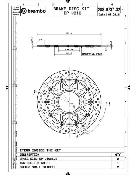 Discos de freno BREMBO UPGRADE SUPERSPORT - 208973732 - Pareja