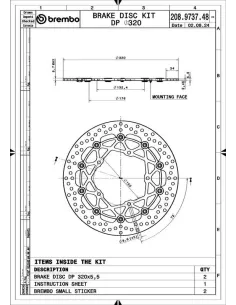 Juego de discos de freno BREMBO UPGRADE Supersport redondo flotante - pareja 2