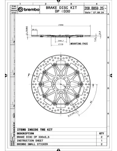 Juego de discos de freno BREMBO UPGRADE Supersport redondo flotante - pareja 2