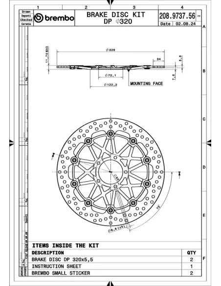 Discos de freno BREMBO UPGRADE SUPERSPORT - 208973756 - Pareja