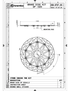 Juego de discos de freno BREMBO UPGRADE Supersport redondo flotante - pareja 2