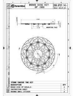 Juego de discos de freno BREMBO UPGRADE Supersport redondo flotante - pareja 2
