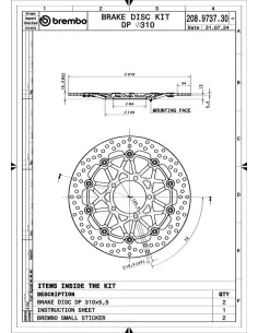 Juego de discos de freno BREMBO UPGRADE Supersport redondo flotante - pareja 2