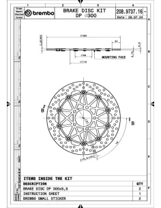 Discos de freno BREMBO UPGRADE SUPERSPORT - 208973716 - Pareja 2