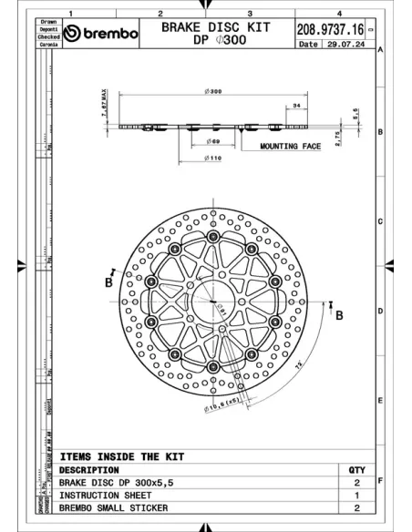 Discos de freno BREMBO UPGRADE SUPERSPORT - 208973716 - Pareja