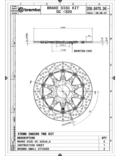 Discos de freno BREMBO UPGRADE THE GROOVE - 208B47036 - Pareja 2