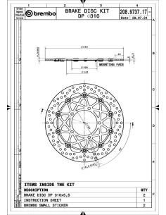 Juego de discos de freno BREMBO UPGRADE Supersport redondo flotante - pareja 2