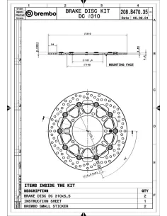 Discos de freno BREMBO UPGRADE THE GROOVE - 208B47035 - Pareja 2