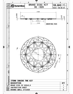 Disco de freno BREMBO UPGRADE SUPERMOTO - 108A64211 2