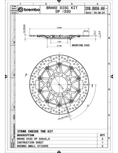 Discos de freno BREMBO UPGRADE - SUPERSPORT - 208B85969 - 2 piezas 2