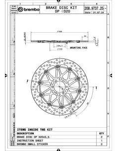 Juego de discos de freno BREMBO UPGRADE Supersport redondo flotante - pareja 2