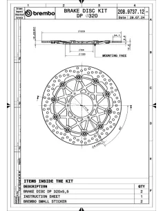 Juego de discos de freno BREMBO UPGRADE Supersport redondo flotante - pareja 2