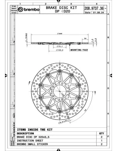 Discos de freno BREMBO UPGRADE SUPERSPORT - 208973736 - Pareja 2