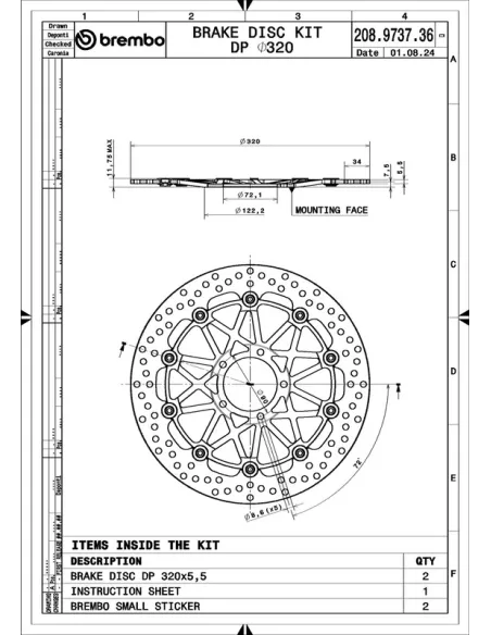 Discos de freno BREMBO UPGRADE SUPERSPORT - 208973736 - Pareja