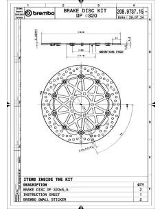 Juego de discos de freno BREMBO UPGRADE Supersport redondo flotante - pareja 2