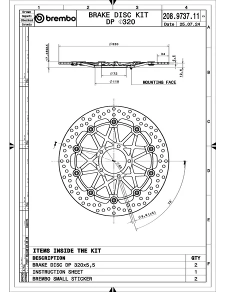 Discos de freno BREMBO UPGRADE SUPERSPORT - 208973711 - Pareja