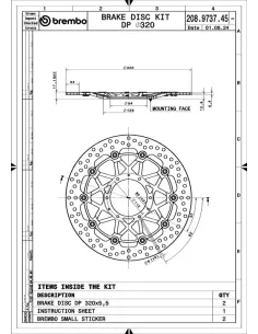 Juego de discos de freno BREMBO UPGRADE Supersport redondo flotante - pareja 2