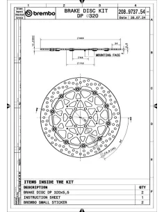 Juego de discos de freno BREMBO UPGRADE Supersport redondo flotante - pareja 2