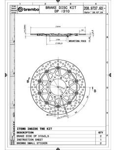 Juego de discos de freno BREMBO UPGRADE Supersport redondo flotante - pareja 2