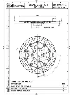 Juego de discos de freno BREMBO UPGRADE Supersport redondo flotante - pareja 2