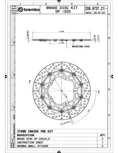Juego de discos de freno BREMBO UPGRADE Supersport redondo flotante - pareja 2