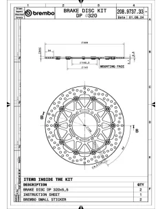 Juego de discos de freno BREMBO UPGRADE Supersport redondo flotante - pareja 2