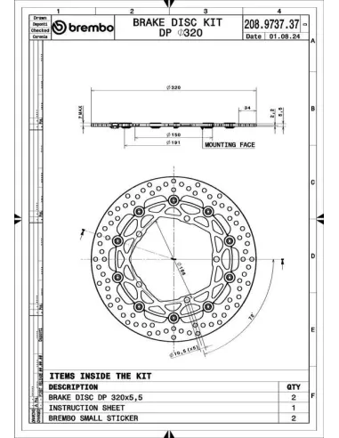 Discos de freno BREMBO UPGRADE SUPERSPORT - 208973737 - Pareja