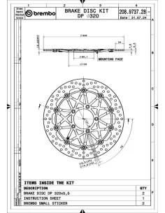Juego de discos de freno BREMBO UPGRADE Supersport redondo flotante - pareja 2