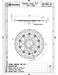 Discos de freno BREMBO UPGRADE SUPERSPORT - 208B85936 - Pareja 2