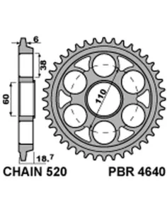 Corona PBR aluminio ultra-light anodizado 4640 - 520