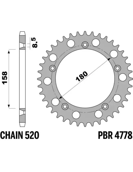 Corona PBR acero estándar - 520