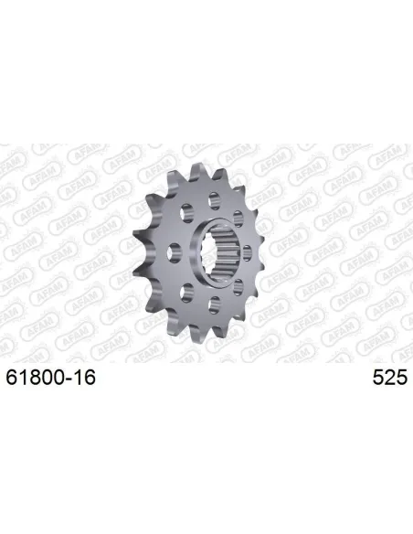 Piñón AFAM acero con goma anti-ruido 618 - 525 negro