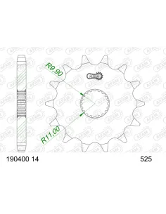 Piñón AFAM acero estándar 190400 - 525