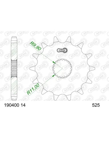 Piñón AFAM acero estándar 190400 - 525