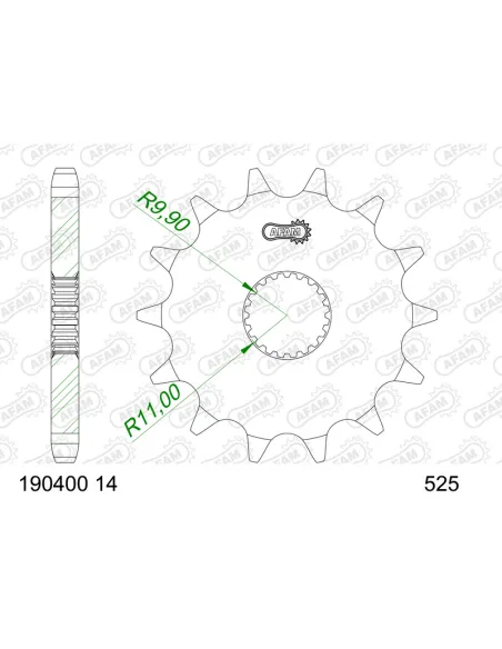 Piñón AFAM acero estándar 190400 - 525