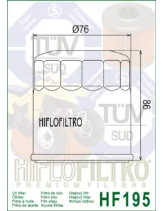 Filtro de aceite HIFLOFILTRO - HF195 2