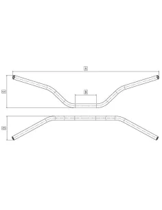 Manillar DOMINO curvado medio ⌀ 22 mm 2