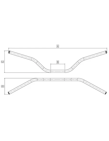 Manillar DOMINO curvado medio ⌀ 22 mm
