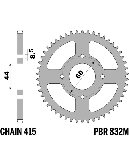 Corona PBR acero estándar - 415