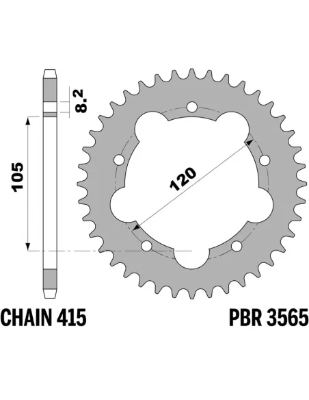 Corona PBR acero estándar - 415