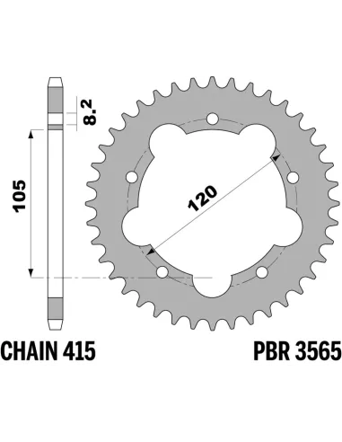 Corona PBR acero estándar - 415