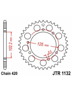 Kit de cadena JT 420HDR 11/53-130 - corona standard 2
