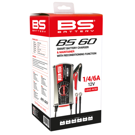 Cargador de bateria inteligente Pro BS Battery BS60 - 12V 1/4/6A