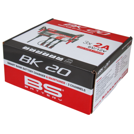 Cargador de bateria inteligente BS Battery BK20 6V/12V 3x2A