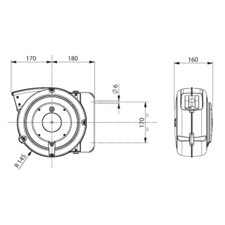 Enrollador para cable eléctrico ZECA 15m