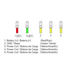 Regulador de corriente Universal 35A 12V sin sensor 7 cables 2